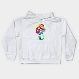 Bright Amanita mushroom Kids Hoodie